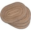 Noctiflorous Set di 4 tovagliette ovali intrecciate 30,5 x 45,7 cm, per tavoli da pranzo, in tessuto naturale, resistenti al calore (ovale marrone4)