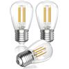 Luxvista Lampadina LED 12V 4W E27 Edison Bianco Caldo 3000K Filamento Vintage S14 per Interni RV Tensione CC 12V-24V Per Paesaggio, Camper, Yacht, Roulotte, Barca, Rimorchio, Non Dimmerabile (3 pcs)