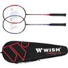 Nils-ds Kit 2 Racchette Badminton Wish Fusiontec 777K