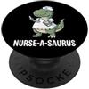 Infermieristica Infermiere Professionale Nurse-a-saurus Infermiera T-rex Assistenza Infermieristica PopSockets PopGrip Adesivo