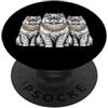 Cool 3 Hip Hop Trio Street Gold Chain Fu Gatto persiano Rap Old School Retro Streetwear 80s 90s Tre PopSockets PopGrip Adesivo