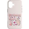 Girls Birthday Korean Kids K Pop Fan K-P Custodia per iPhone 16 Compleanno Ragazza 3 Anni Età 3 Coreano Pop Love K-Pop