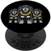 Cool 3 Hip Hop Trio Street Gold Chain Fu Bassotto Doxie Rap Old School Retro Streetwear 80s 90s PopSockets PopGrip Adesivo