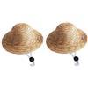 Mioaoa 1Pc Marrone Chiaro Novità Estate Regolabile Pet Dog Outdoor Cappello di Paglia Cucciolo Piccolo Kitty Cat Cappelli Da Sole Accessori Cappello Del Cane, Essere Utilizzato per Abbigliamento e Accessori