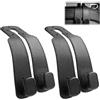JRILUO Gancio per Poggiatesta Auto, 2 pezzi Ganci Doppio per Sedile Posteriore Auto, Set da 2 Hook per Borsa per Seggiolino Auto, Gancio Organizer Auto Supporto per Telefono Cellulare（Nero）