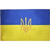 AZ FLAG Bandiera Ucraina con stemma 90x60 cm Ucraina Poliestere 100D Asola