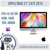 Apple iMac 21" 2015 Cpu i5-5575R Ram 8gb DDR3 SSD 480gb A1418 Monterey