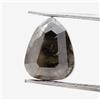 Surat*Diamond*City Diamante Nero Fancy Naturale 2.62Ct 10.1Mm Scudo Diamante Flatcut