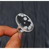 Fatto a mano Anello gioiello in argento sterling 925 con pietra preziosa ossidiana fiocco ...
