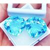 harshj_0 Acquamarina Matched Paio 22 KT Certificato Loose Gemma Misura Anello H258