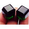 harshj_0 Brasiliano Verde Scuro Topazio Cubo 40 A 50 KT Paio Certificato Loose Gemma H22