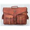 Fatto a mano Borsa Messenger Uomo in Pelle Vintage Marrone Custom Laptop 18"