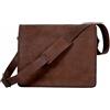 Fatto a mano Uomo Forte Duty pelle Vintage Messenger Laptop Valigetta Cartella Unisex Borsa