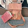 Fatto a mano 50.8cm Donna Pelle Verticale Valigetta Laptop a Tracolla Messenger Ragazza Borsa