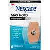 Nexcare Max Hold - Bende impermeabili, comode, pellicola a basso profilo, si adatta vicino alla pelle, al ginocchio e al gomito, 6 x 8,9 cm, 6 pezzi