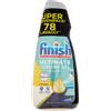 Finish Quantum + Igiene, Detersivo Lavastoviglie Raccomandato da Napisan, Gel Lavastoviglie al Limone, 78 Lavaggi, 1 confezione da 26 Lavaggi di Liquido Lavastoviglie