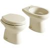BAGNOEXPERT Sanitari Donatello New scarico terra cm. 49x39 con sedile in poliestere standard champagne - Cod. Articolo: 00103.CH+00102.CH+UNIVPOCH