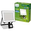 PHILIPS Lois, Proiettore per Esterni, con Sensore di Movimento, 30 W, 3000 K, Nero