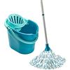 Leifheit Set Classic Mop Pavimenti In Viscosa Con Fibre Assorbenti, 39 X 29 X 29 Cm, Turchese