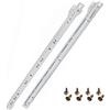 HELPMATE Guide per cassetti a rullo, 500 mm, 1 paio di 2 binari per cassetti, estraibili per cassetti, con materiale di fissaggio incluso