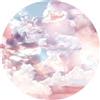 Komar D1-010 Dot, selbstblebende Vlies Fototapete Peel and Stick Decal, Blu, Bianco, Rosa, Dimensioni: 125 x 125 cm
