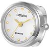JewelryWe Orologio da dito da uomo e donna con elastico rotondo al quarzo, Anello Orologio Stile Semplice, Colore da Scelta,Regalo per Natale