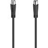 Hama Cavo antenna TV (cavo coassiale TV, maschio-femmina, 1,5 m, 75 Ohm, doppia schermatura 90 db, cavo coassiale satellitare, connessione TV a connettore TV a parete o a set-top box) nero