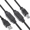 InLine® Cavo attivo USB 2.0 con amplificazione del segnale, da USB-A a USB-B, prolunga cavo stampante, 20 m, 34513A