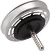 Drhomeam Filtro di scarico per lavello da cucina, parti di ricambio per lavello, 80 mm, in acciaio, tappo di scarico per lavello da cucina e bagno