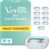 Gillette Venus Deluxe Rasoio Donna Smooth Sensitive 10 Lamette Donna di Ricambio