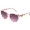 Betsey Johnson Serpentine Sunglasses, Occhiali Donna, Rosa Latte con Serpenti Dorati, 56mm