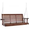 VEVOR Altalena in legno di cedro, 1702x710x600mm, Altalena da patio cortile giardino, Capacità carico circa 400 kg, con Panca sedia a dondolo catene sospese per uso esterno, marrone