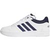 adidas Uomo Hoops Classic Shoes, Ftwr White/Dark Blue/Orbit Grey, 44 2/3 EU