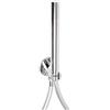 METAFORM Kit Doccetta e Supporto 1 getto Tondo Cromo in Ottone Mod. Set Tondo Cromo