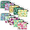 Boao 10 Pieces Small Coin Purse for Women Adults, Change Purse Pouch Mini Wallet Coin Bag with Zipper(Tropical Series)