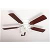 Pepeo Ventilatore a soffitto Kisa Deluxe 105 cm bianco ali palissandro/noce scuro con illuminazione e interruttore a tirare