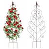 Relaxdays Reticolo rampicanti, Set da 4, HxB: 100 x 40 cm, Metallo per Giardino e Vaso, Marrone