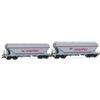 RIVAROSSI HR6677 I-ERSA, set 2 carri TRAMOGGIA Uagpps livrea "Monfer" grigia FS