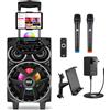 Cassa Bluetooth Potente 580W, Sistema Stereo Wireless 20Cm Con Luci Party, Altop