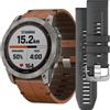 Garmin FENIX 7X SAPPHIRE SOLAR + Cinturino Pelle Chestnut 51mm 010-02541-19
