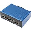 DIGITUS industrial managed 6-port Gigabit Ethernet network switch - 4x RJ45 + 2x