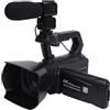 Annadue Fotocamera 4K, Videocamera da 56 MP, Supporta uno Zoom 120x, Touchscreen da 4 pollici; Include Microfono Esterno, Luce di Riempimento e telecomando: Ideale per il vlogging.