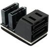 System-S Adattatore SATA 2 X 7 pin femmina a 2 X cavo connettore 90° giù angolo per scheda madre SSD HDD