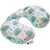 Medi Partners Cuscini da Viaggio Bambini Cuscino per Collo Seggiolino Auto - 100% Cotone Minky Bambino Poggiatesta Cervicale Testa Neonato Aereo Pillow (Ricci con menta Minky)