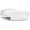 vidaXL Letto in legno massiccio bianco 90x200 cm