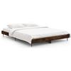 vidaXL Struttura letto senza materasso rovere fumé 140x190 cm materiale a base di legno