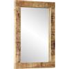 vidaXL Specchio 70x50 cm in legno massello di mango e vetro