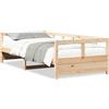 vidaXL Letto da giorno naturale 80x200 cm in legno di pino massiccio