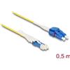 Delock - Cavo di rete - Da CS monomodale (M) a LC monomodale (M) - 0,5 m - 2 mm - Fibra ottica - Duplex - 9/125 micrometri