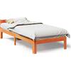 vidaXL Letto in legno massiccio senza materasso cera marrone 80x200 cm legno di pino